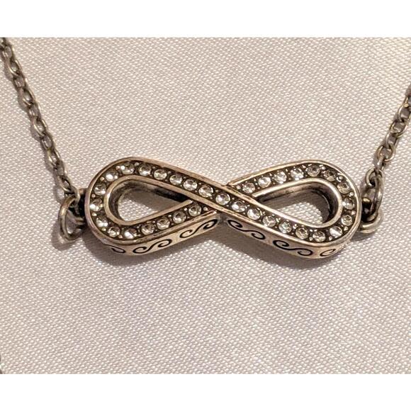 BRIGHTON Starry Night Infinity Ribbon Necklace & Bracelet Set Swarovski Crystals - Picture 6 of 12